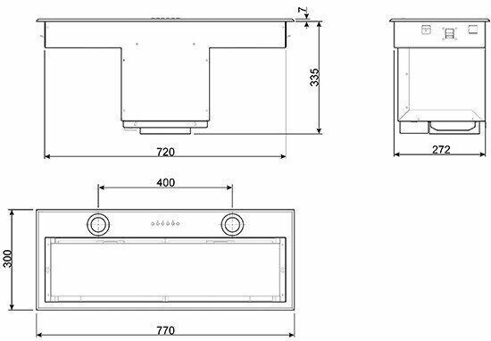 Встраиваемая вытяжка Smeg KSEG78PXE Встраиваемая вытяжка Smeg KSEG78PXE