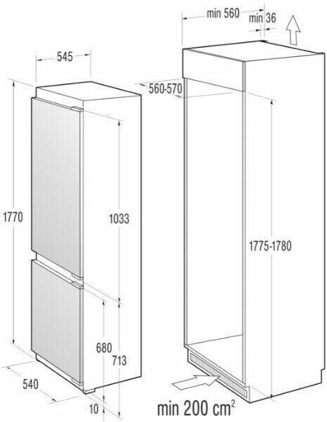 Встраиваемый холодильник Gorenje NRKI 5181 CW Встраиваемый холодильник Gorenje NRKI 5181 CW