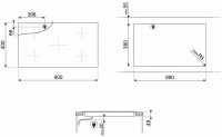 Индукционная варочная панель Smeg SIH7933B