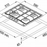 Газовая варочная панель Franke FHTL 604 3G TC SH E