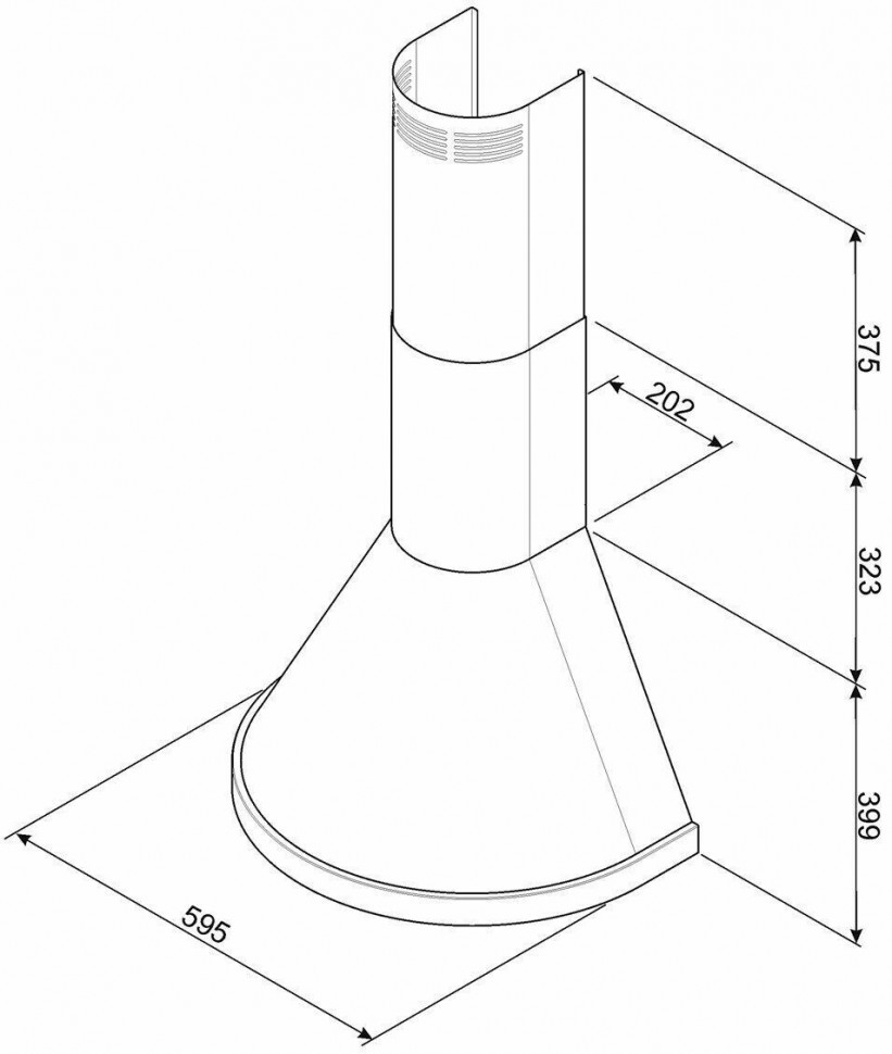 Каминная вытяжка Smeg KSE86AOE Каминная вытяжка Smeg KSE86AOE