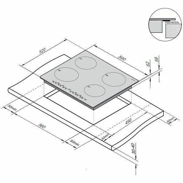 Индукционная варочная панель Darina P BECI 342 005B Индукционная варочная панель Darina P BECI 342 005B