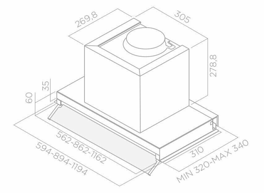 Встраиваемая вытяжка Elica BOX IN IX/A/60