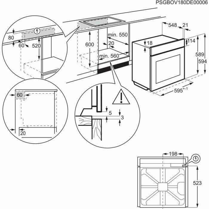 Электрический духовой шкаф Electrolux OEF 5H50V