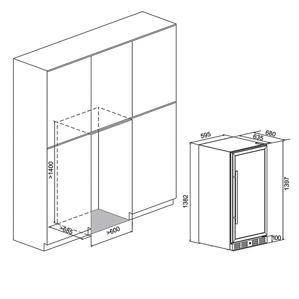Винный шкаф Meyvel MV116-KBT2 Винный шкаф Meyvel MV116-KBT2
