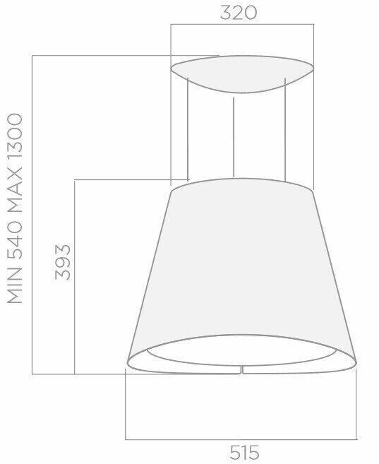 Каминная вытяжка Elica Easy IX/F/50 Каминная вытяжка Elica Easy IX/F/50
