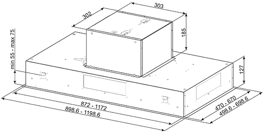 Встраиваемая вытяжка Smeg KSEG120XE Встраиваемая вытяжка Smeg KSEG120XE