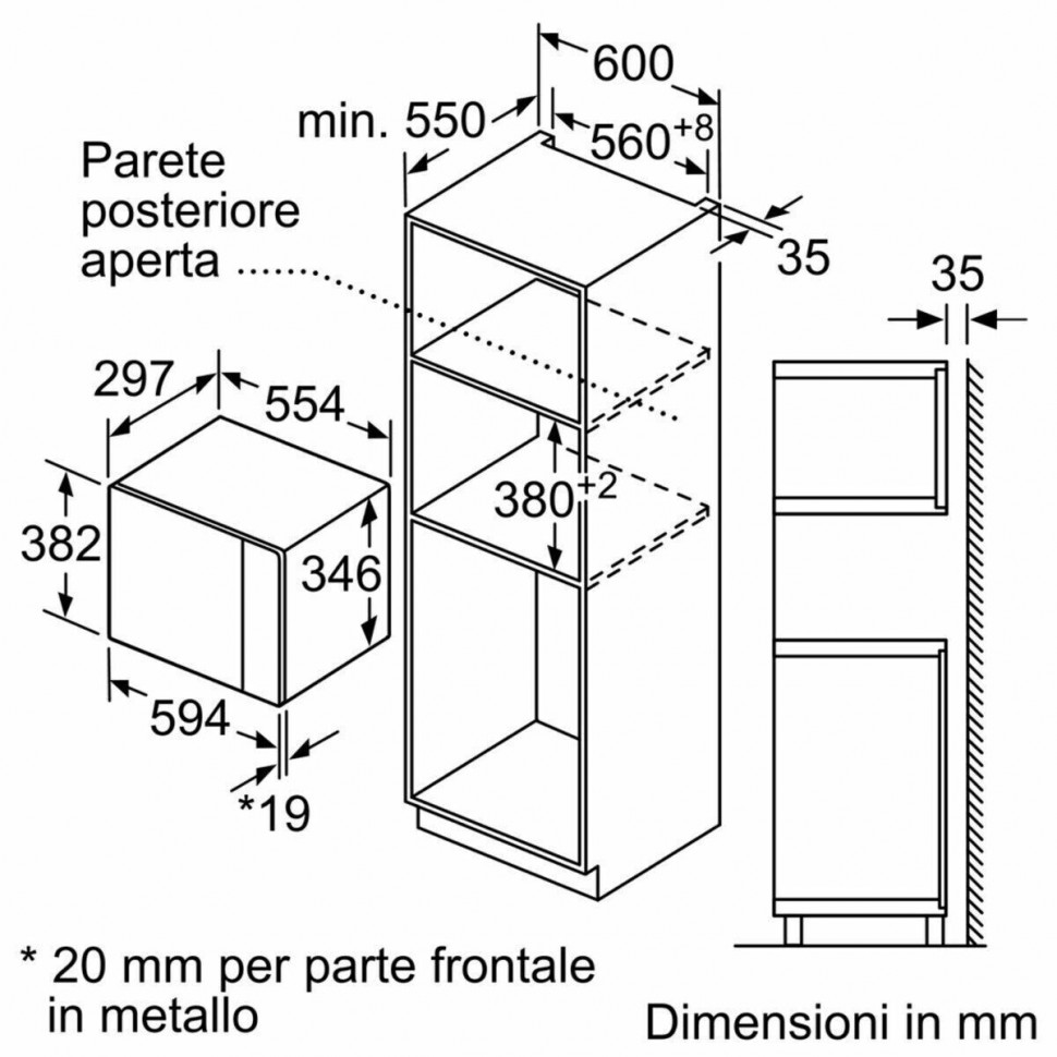 Встраиваемая микроволновая печь Bosch BFL 523MS0