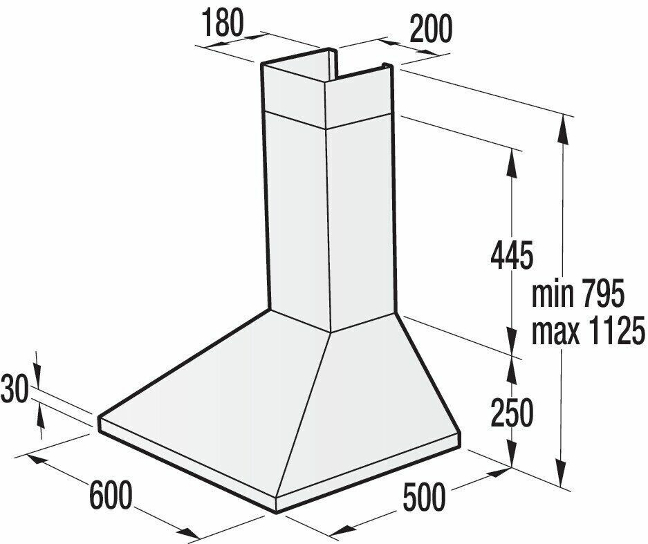 Каминная вытяжка Gorenje WHC 623 E16 W Каминная вытяжка Gorenje WHC 623 E16 W