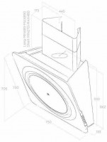 Каминная вытяжка Elica Loop BL/F/75