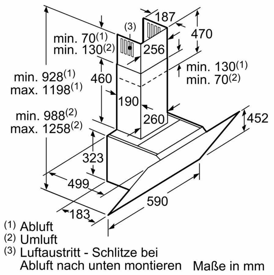 Каминная вытяжка Siemens LC 67KHM20