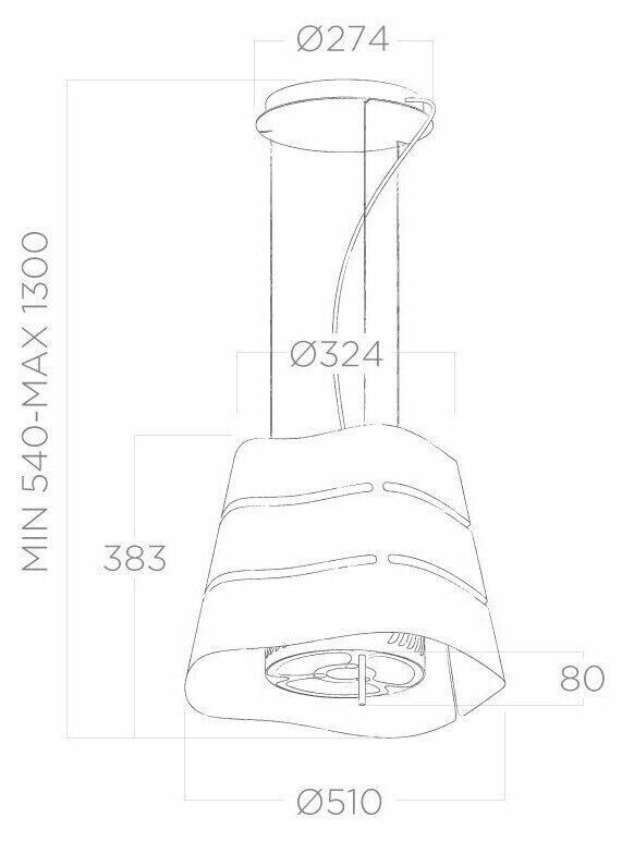 Островная вытяжка Elica Wave BL/F/51 Островная вытяжка Elica Wave BL/F/51