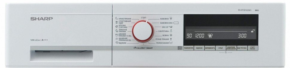Стиральная машина Sharp ES-GFC 6122 W3 Стиральная машина Sharp ES-GFC 6122 W3