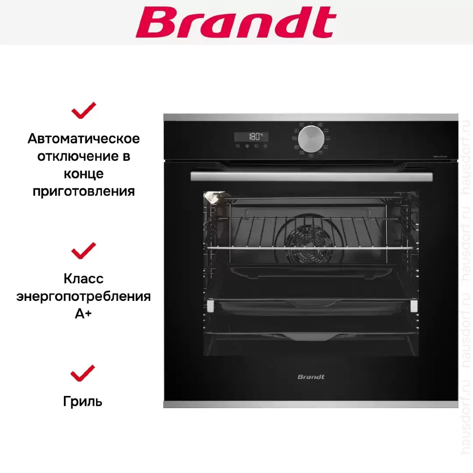 Духовой шкаф с паром Brandt BOP7537LX (пиролиз) 