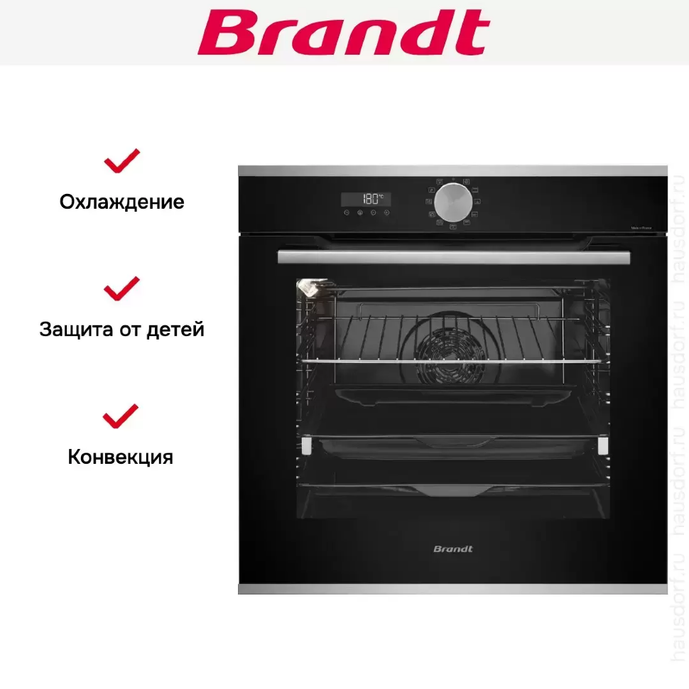 Духовой шкаф с паром Brandt BOP7537LX (пиролиз) 