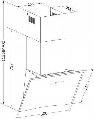 Каминная вытяжка Germes Aura 60 Каминная вытяжка Germes Aura 60