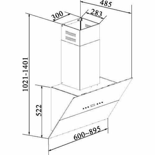 Каминная вытяжка Korting KHC 61090 GW Каминная вытяжка Korting KHC 61090 GW