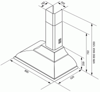 Каминная вытяжка Smeg KC19BSE