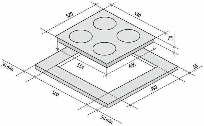 Электрическая варочная панель Fornelli PVA 60 Brillare Электрическая варочная панель Fornelli PVA 60 Brillare
