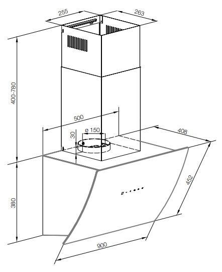 Каминная вытяжка Graude DH 90.1 GE