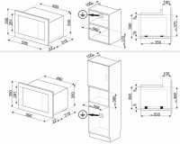 Встраиваемая микроволновая печь Smeg FMI120N1