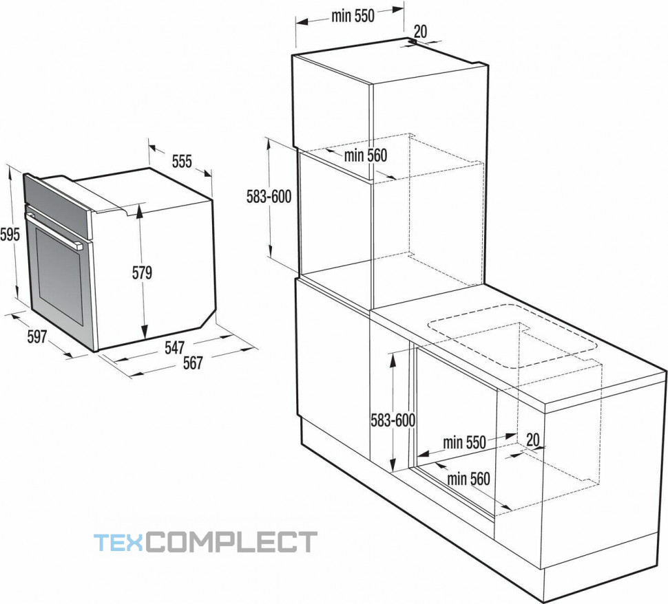 Электрический духовой шкаф Gorenje BO 637 E30 XG