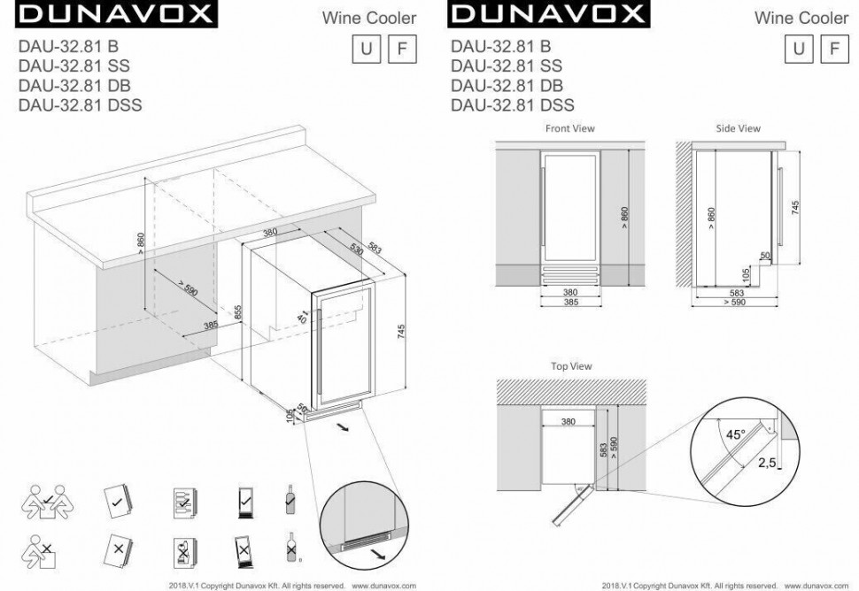 Винный шкаф Dunavox DAU-32.81SS Винный шкаф Dunavox DAU-32.81SS