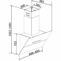 Каминная вытяжка Korting KHC 61090 GN