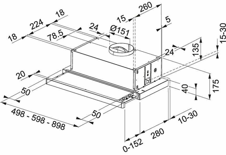 Встраиваемая вытяжка Franke FTC 532L GR/XS 315.0547.794 Встраиваемая вытяжка Franke FTC 532L GR/XS 315.0547.794