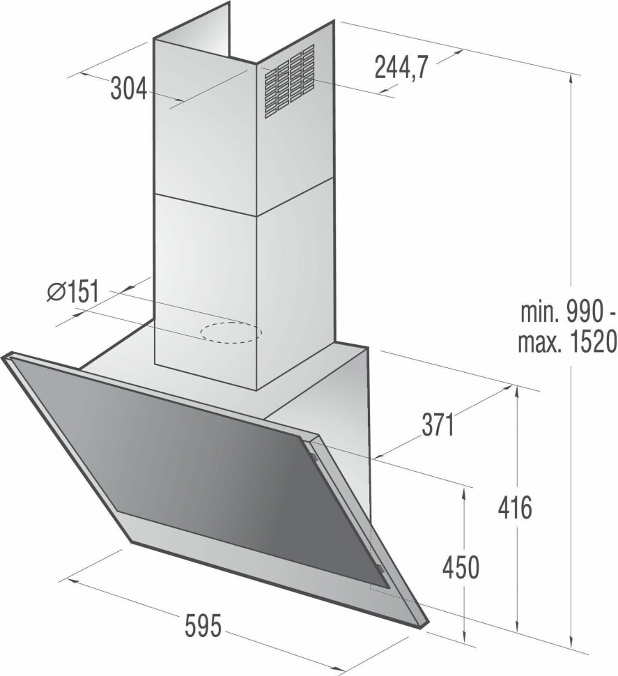 Каминная вытяжка Gorenje WHI 651 S1 XGB
