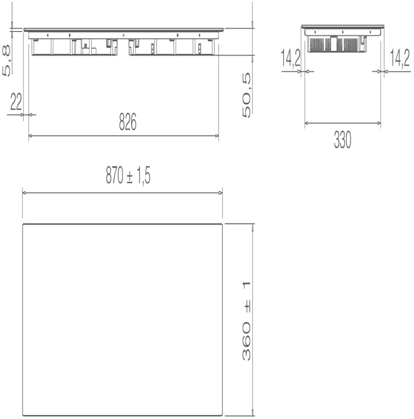 Варочная панель Elica RATIO 874 SLIM BL Варочная панель Elica RATIO 874 SLIM BL