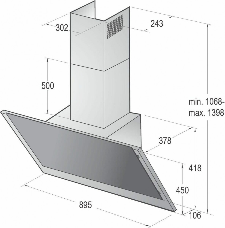 Каминная вытяжка Gorenje WHI 923 E3 B Каминная вытяжка Gorenje WHI 923 E3 B