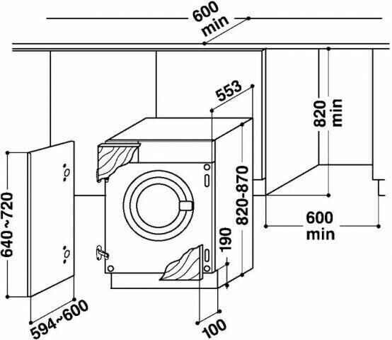 Встраиваемая стиральная машина Whirlpool AWOC 0714 Встраиваемая стиральная машина Whirlpool AWOC 0714