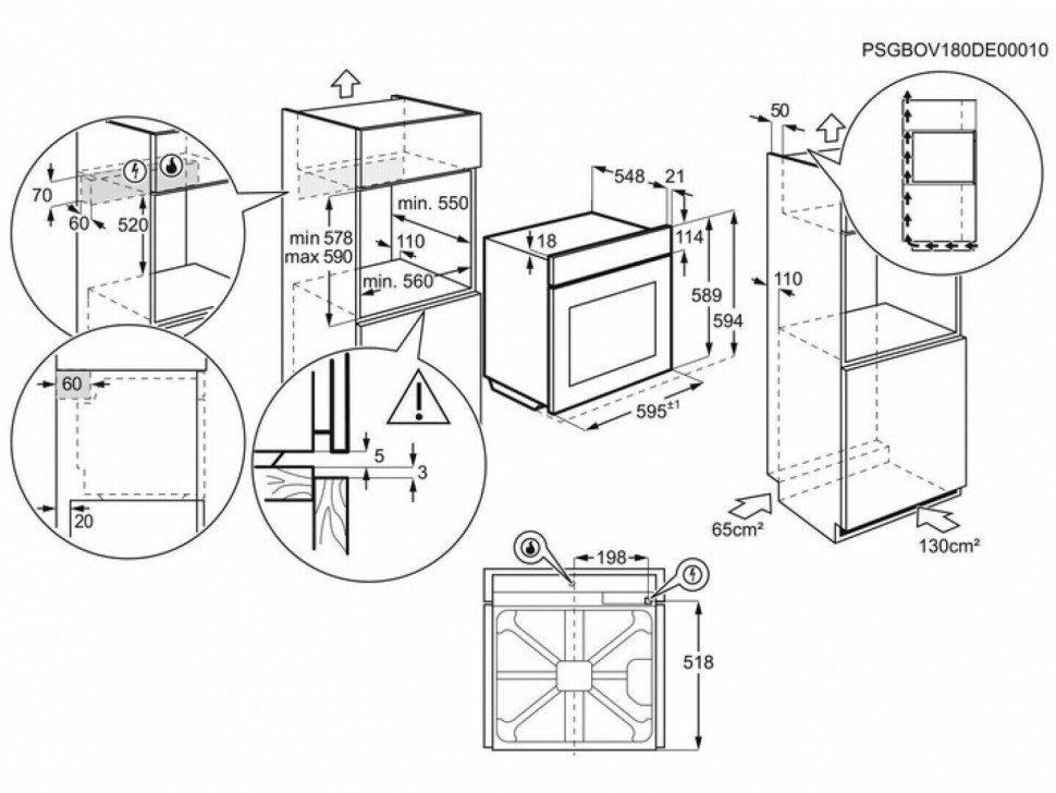 Газовый духовой шкаф Zanussi ZOG511211B Газовый духовой шкаф Zanussi ZOG511211B