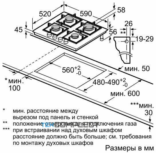 Газовая варочная панель Bosch PPP 6A2 B90R Газовая варочная панель Bosch PPP 6A2 B90R