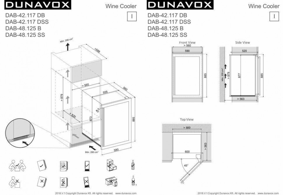 Винный шкаф Dunavox DAB-42.117DSS
