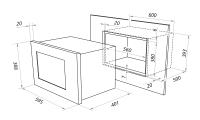 Микроволновая печь встраиваемая MAUNFELD MBMO.25.7GB