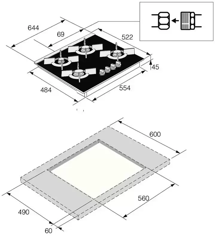 Варочная панель Asko HG8640BGB1 Варочная панель Asko HG8640BGB1