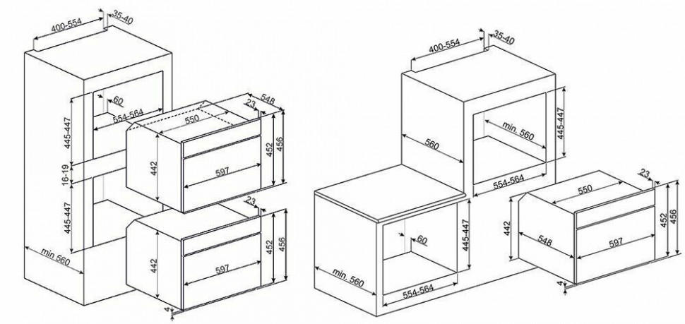 Электрический духовой шкаф Smeg SF4104MCN