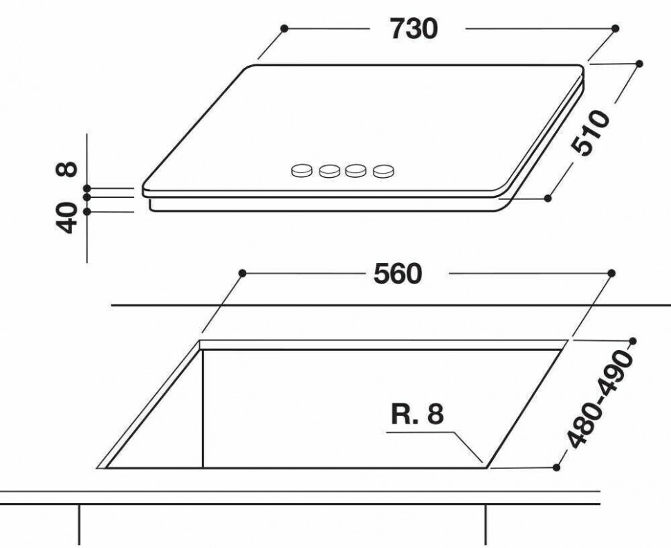 Газовая варочная панель KitchenAid KHGD5 77510 Газовая варочная панель KitchenAid KHGD5 77510