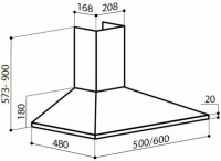 Каминная вытяжка Lex Basic 500