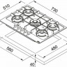 Газовая варочная панель Franke FHMA 755 4G DC OA C