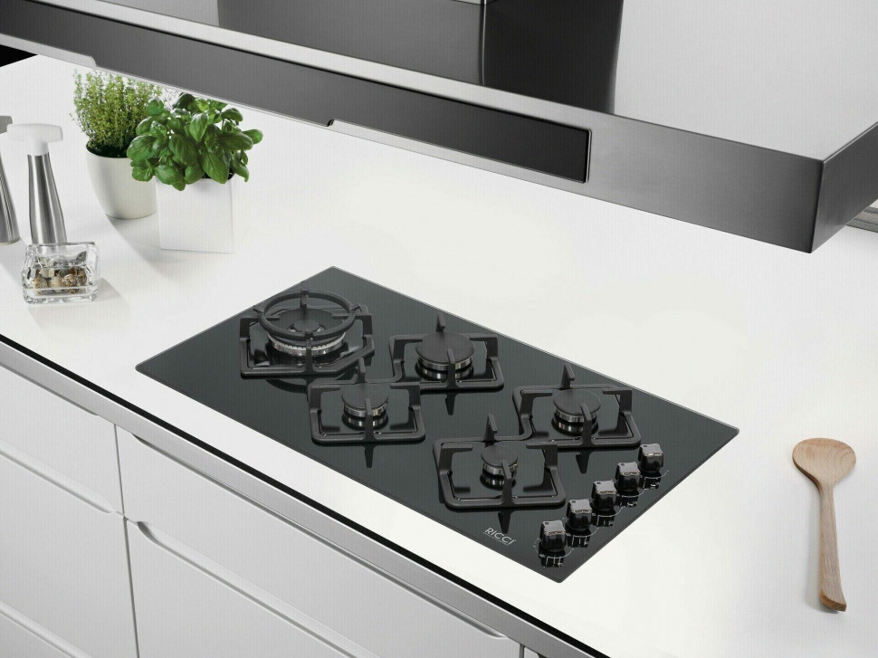 Газовая варочная панель RICCI RGN-K5041BL Газовая варочная панель RICCI RGN-K5041BL
