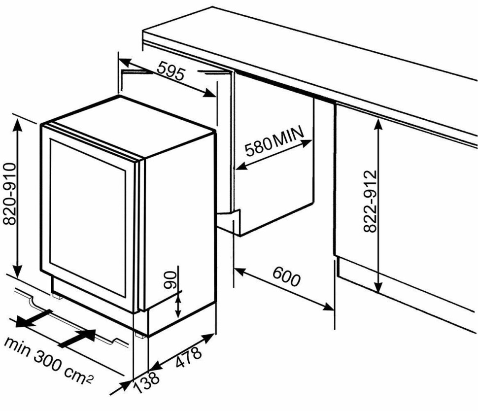 Винный шкаф Smeg CVI 638 RWN2 Винный шкаф Smeg CVI 638 RWN2