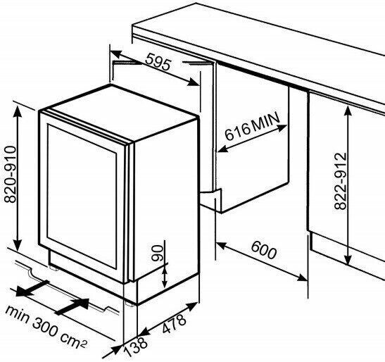 Винный шкаф Smeg CVI 338RWX2