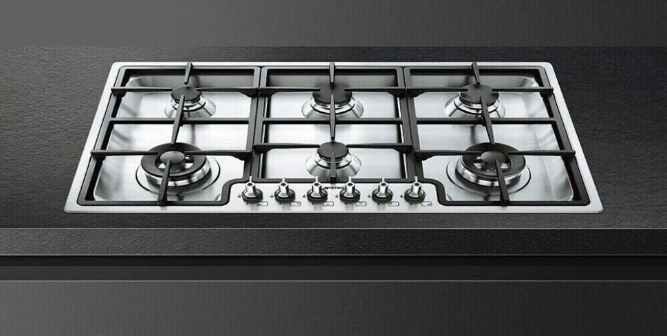 Газовая варочная панель Smeg PGF96 Газовая варочная панель Smeg PGF96