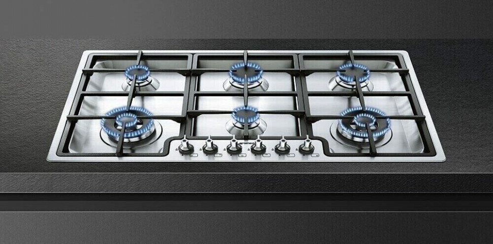 Газовая варочная панель Smeg PGF96 Газовая варочная панель Smeg PGF96