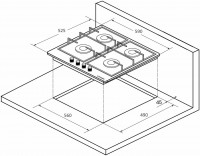 Газовая варочная панель Kuppersberg FGC 63 C