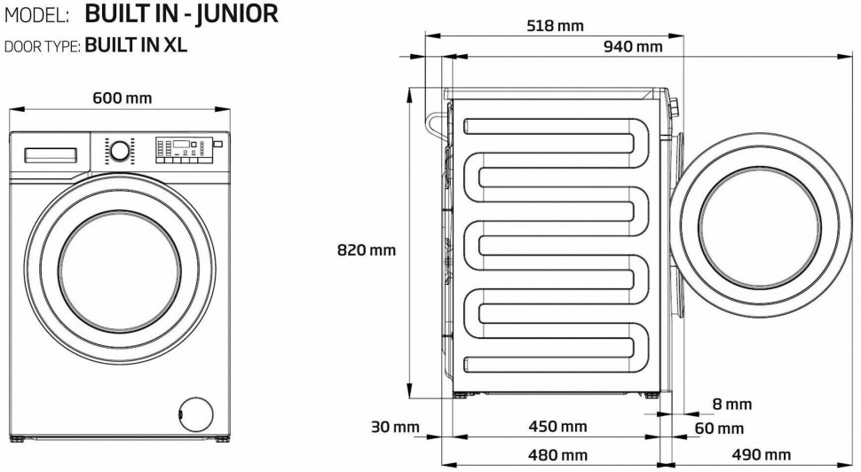 Встраиваемая стиральная машина Beko WITV 8712 X0W Встраиваемая стиральная машина Beko WITV 8712 X0W