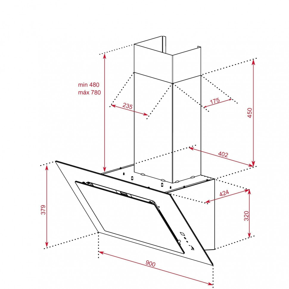 Каминная вытяжка Teka DVT 98660 TBS Каминная вытяжка Teka DVT 98660 TBS